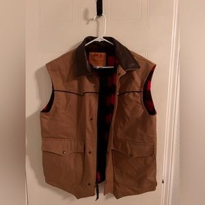 Vintage Schaefer Outfitter Fleece Lined Vest Mens XL Ranchwear